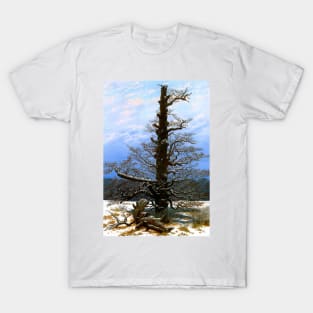 The Oak Tree in the Snow - Caspar David Friedrich T-Shirt